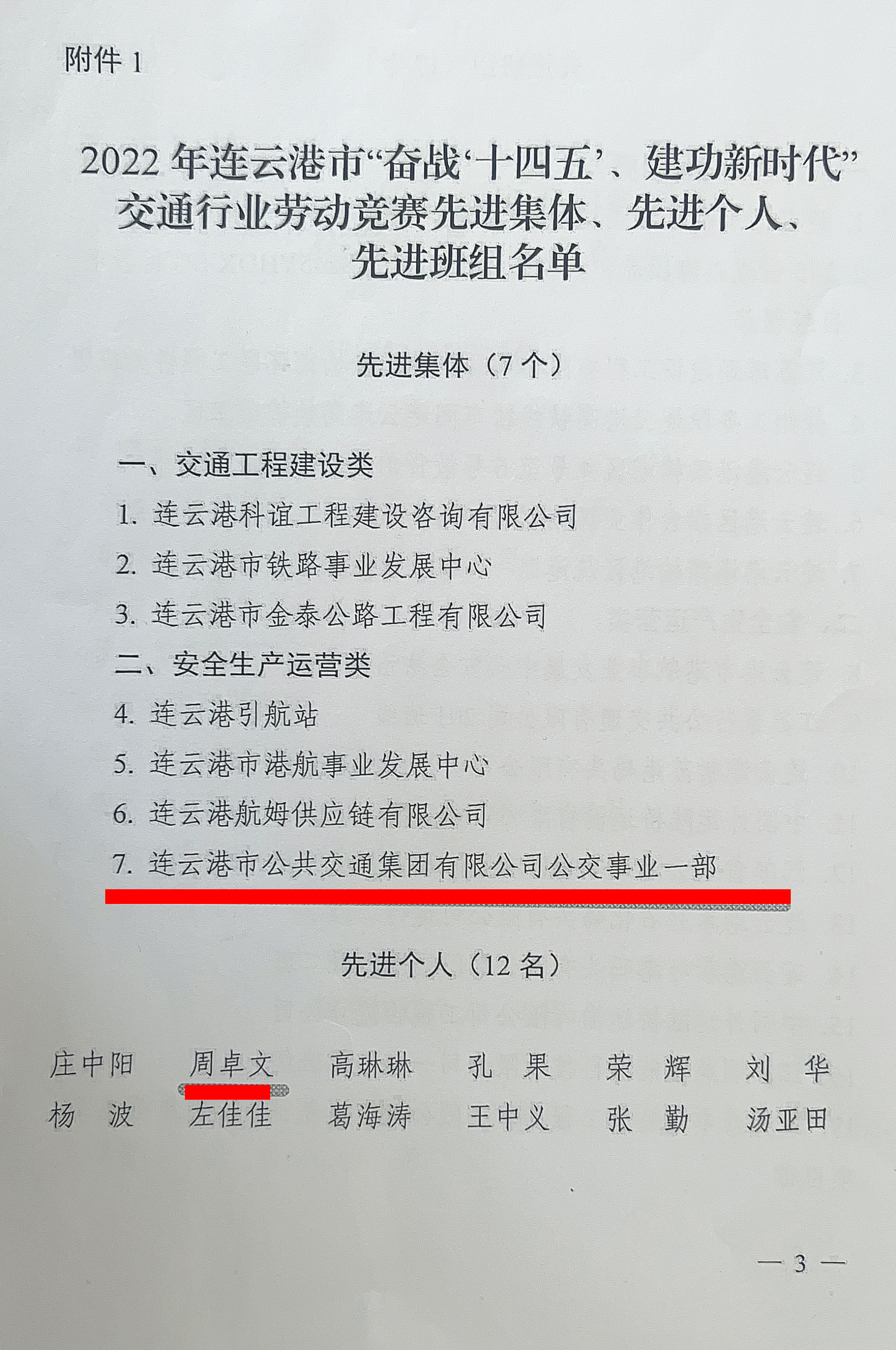 公交集團公交事業(yè)一部喜獲“奮戰‘十四五’、建功新時(shí)代”勞動(dòng)競賽先進(jìn)集體、先進(jìn)個(gè)人